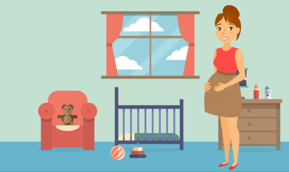 Pregnancy mobile app animation