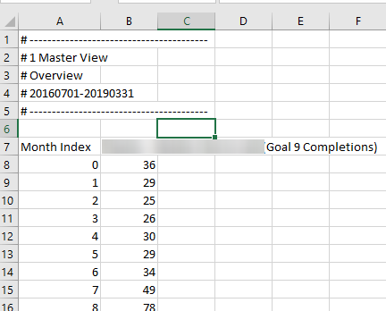 Excel CSV screenshot