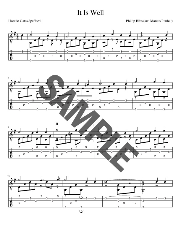 Sample sheet music